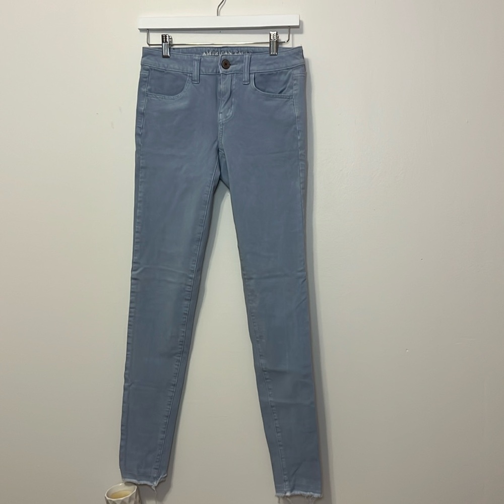 AMERICAN EAGLE 🦅 OUTFITTERS 360 Super Stretch Light Wash Jegging Extra Long Jean